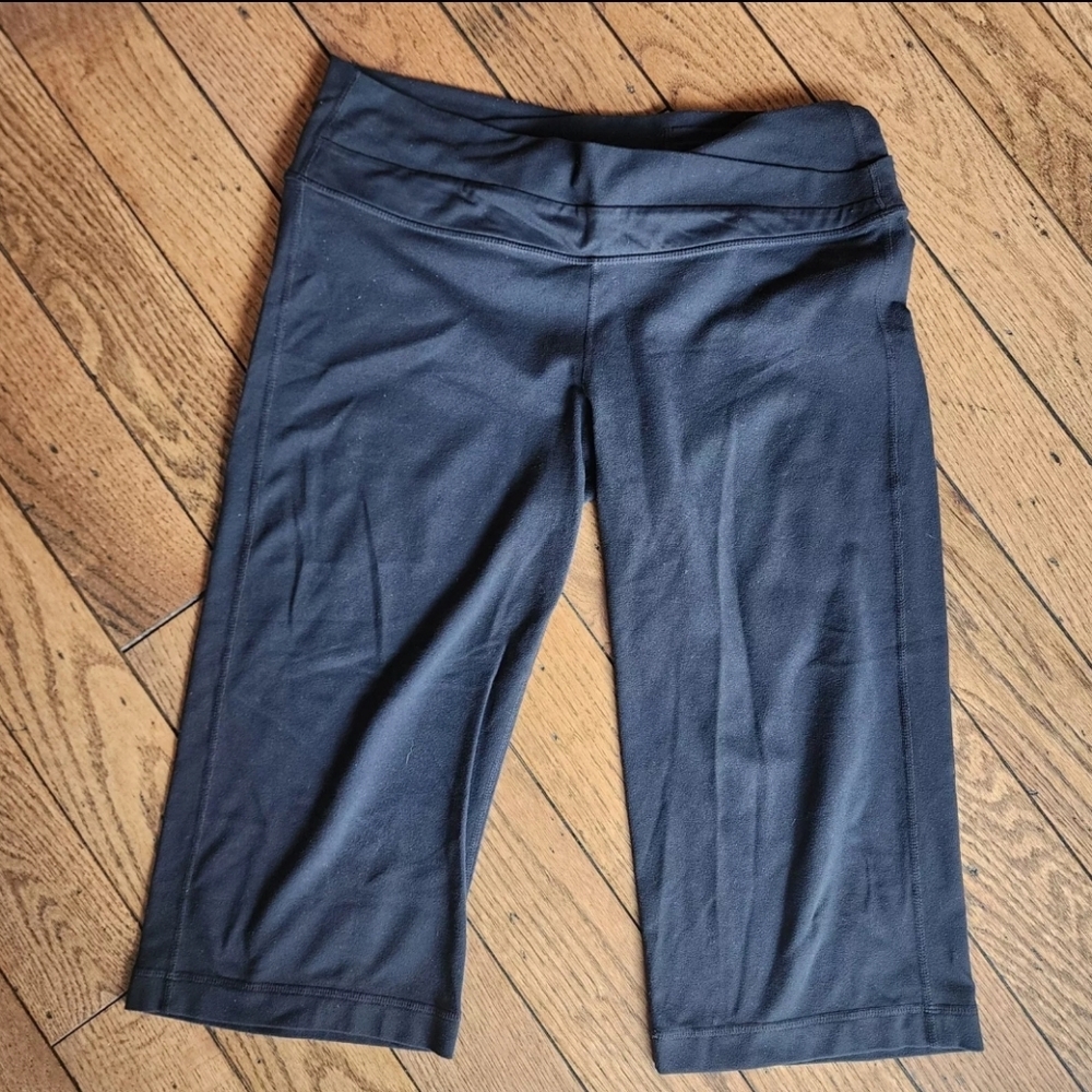 Lululemon Astro Wunder Under Lulon Crop Pants Leggings Womens 10 Black Capri